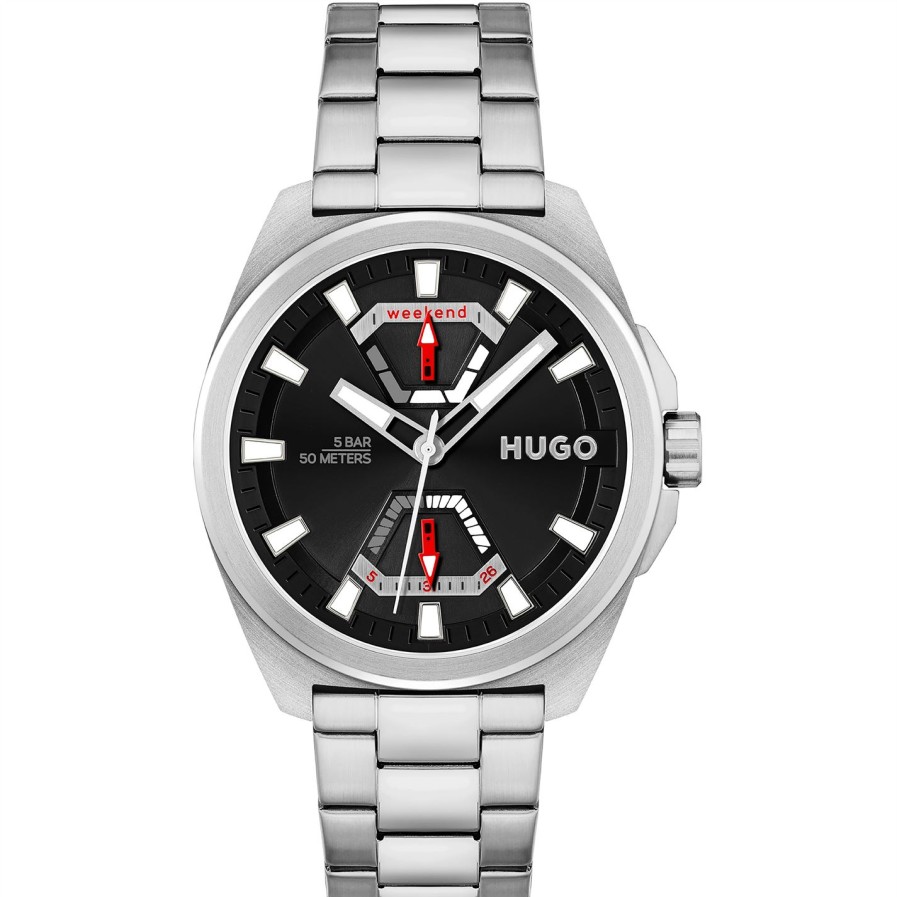 Gents Hugo #Expose Stainless Steel Bracelet Watch Hot