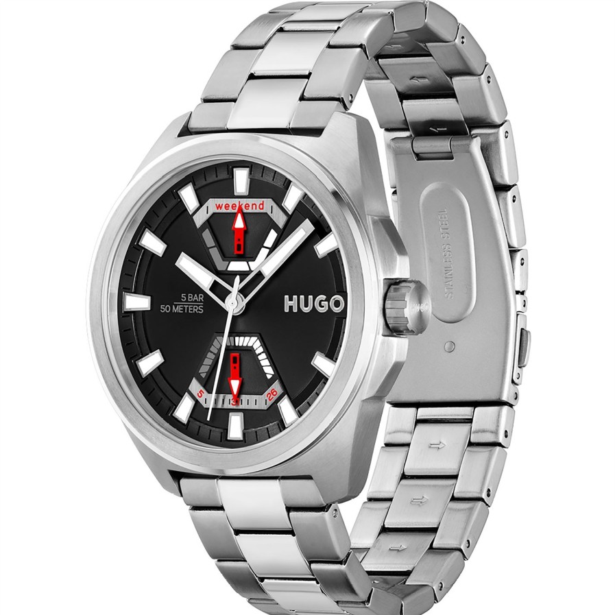 Gents Hugo #Expose Stainless Steel Bracelet Watch Hot