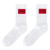 2 Pack Rib Label Crew Socks New