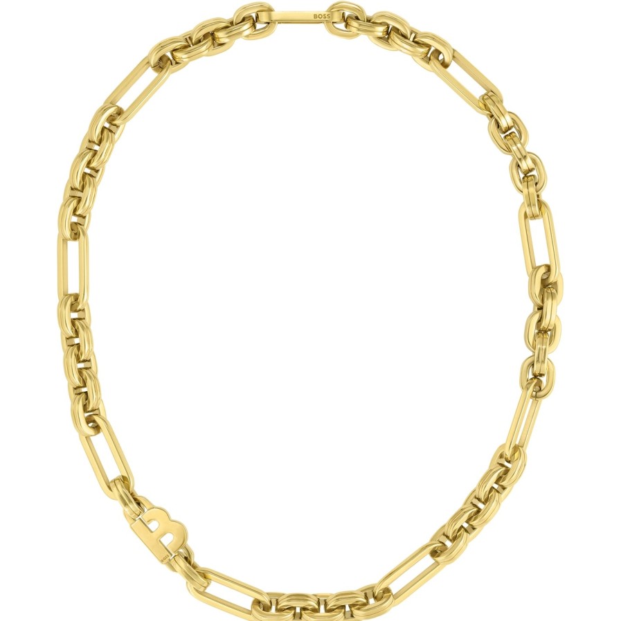 Ladies Boss Hailey Gold Ip Necklace Clearance