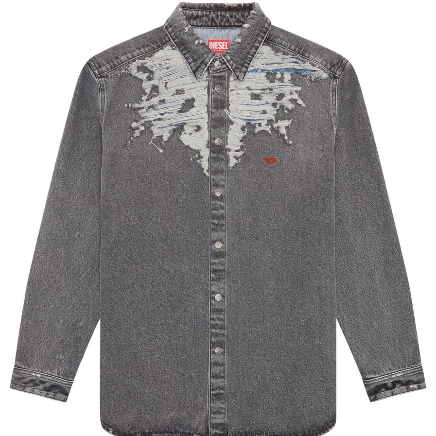 Distressed Denim Shirt Wholesale