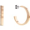 Ladies Calvin Klein Polished Carnation Gold Crystal Hoop Earrings Best