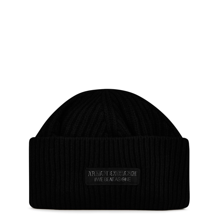 Knitted Wool Blend Beanie Hot