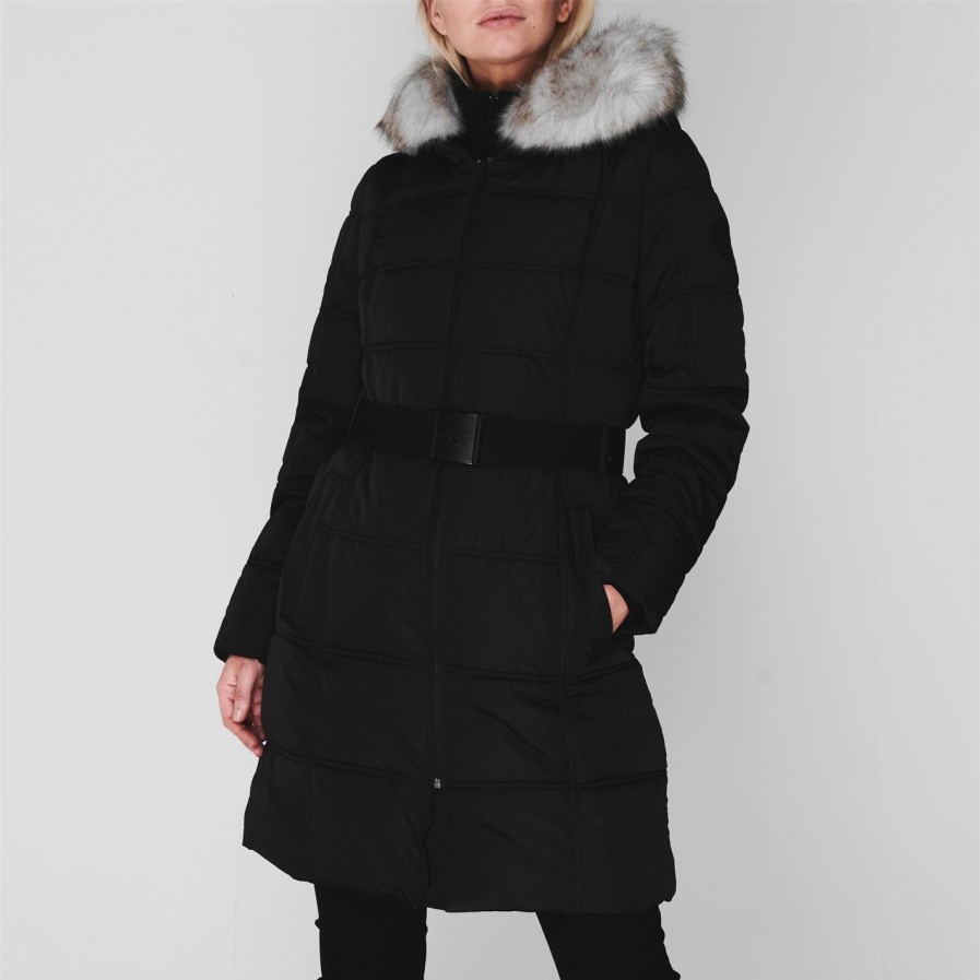 Belted Long Puffer Jacket Wholesale