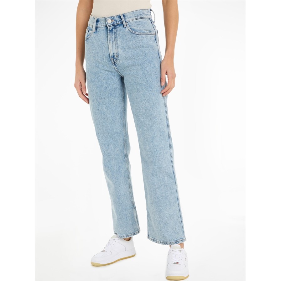 Betsy Mid Rise Split Jeans Hot