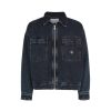 Padded Denim Zip Shirt Jacket Hot