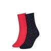 Hilfiger Dot Crew Socks 2 Pack Ladies Hot