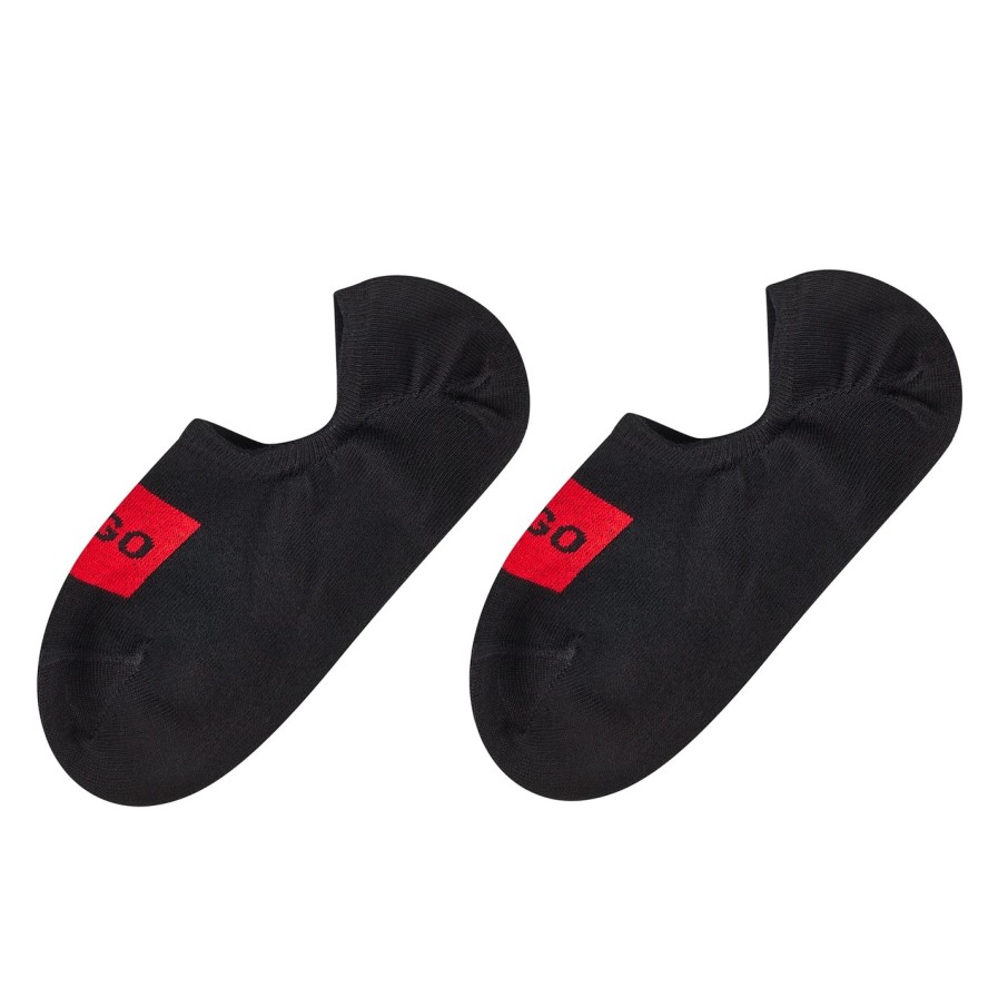 2 Pack Invisible Logo Detail Socks Hot