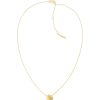 Ladies Calvin Klein Brushed Yellow Gold Crystal Necklace Hot