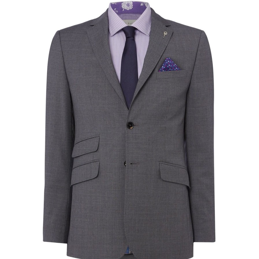 Tipped Textured Contrast Suit Jacket Hot