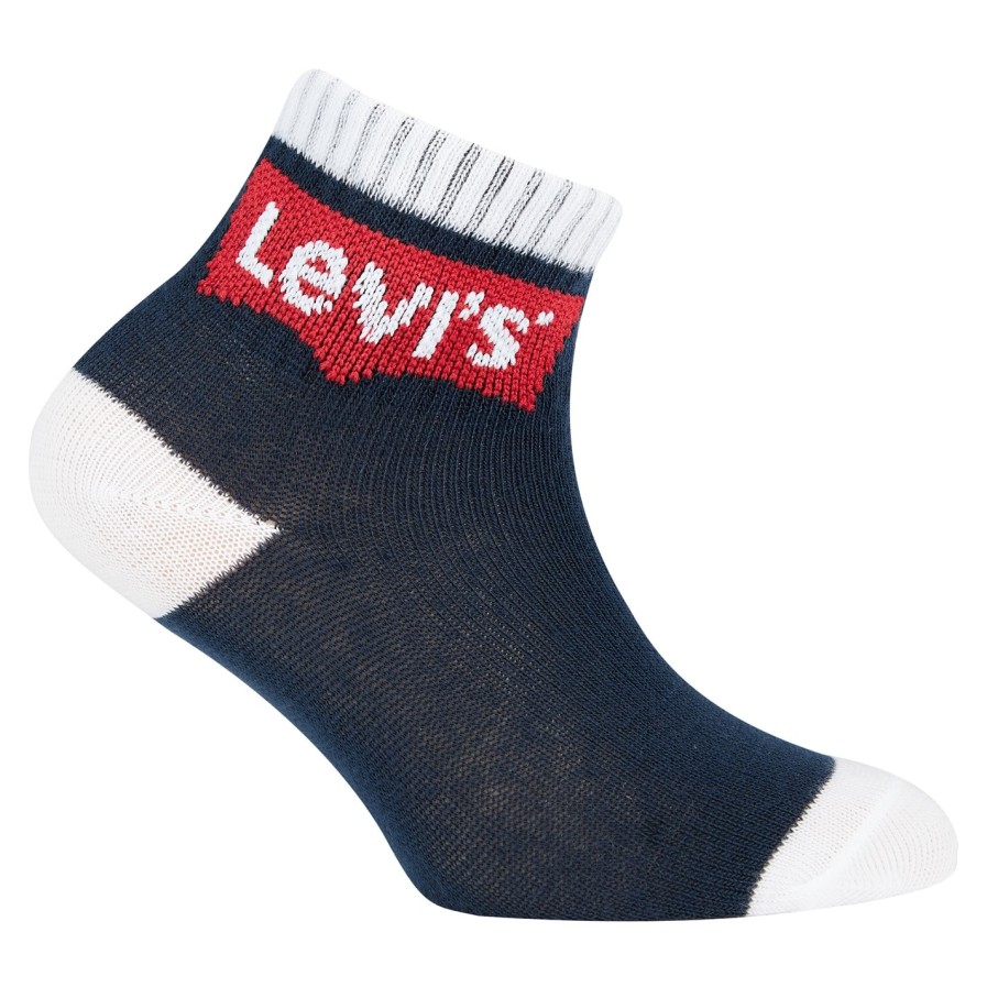 Levis 3 Pack Of Quarter Crew Socks Juniors Clearance