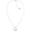 Ladies Calvin Klein Polished Two Tone Stainless Steel And Rose Gold Ring Necklace New