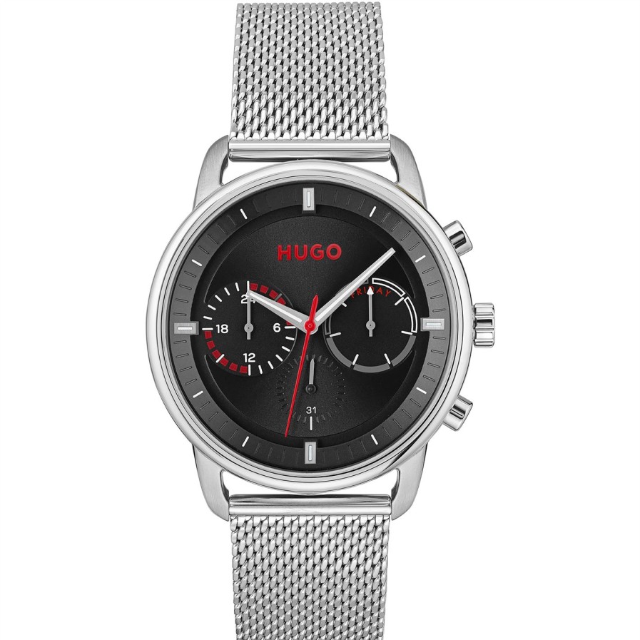 Gents Hugo #Advise Stainless Steel Mesh Strap Watch Best