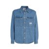 Relaxed Linear Denim Shirt Best