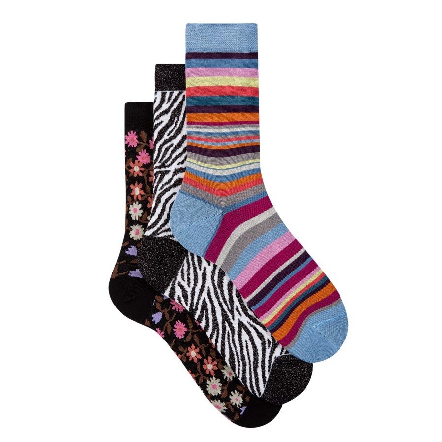 Stripe Three-Pack Socks Clearance