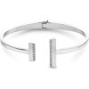 Ladies Calvin Klein Polished Stainless Steel Crystal Bangle Clearance